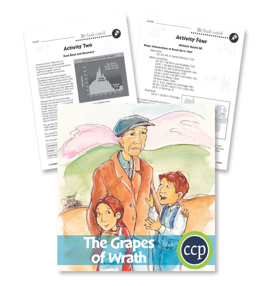 The Grapes of Wrath: Migration & The Great Depression Gr. 9-12 - WORKSHEETS - eBook