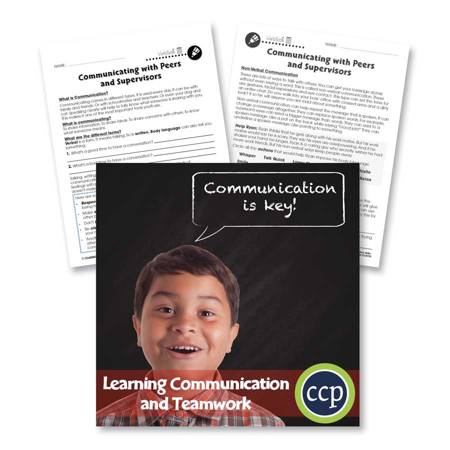 Learning Communication & Teamwork: Building Communication Skills Gr. 3-8+ - WORKSHEETS - eBook