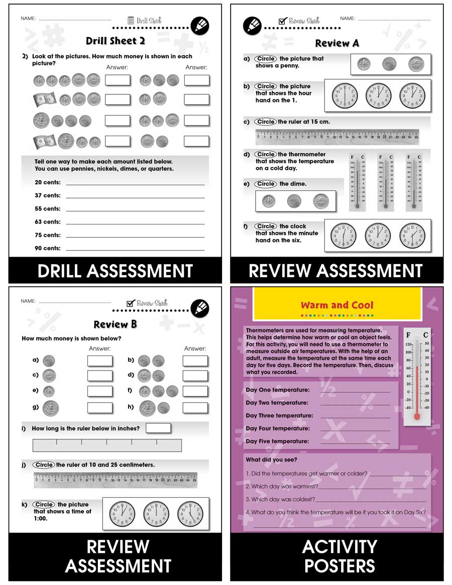 Measurement - Task Sheets Gr. PK-2 - print book