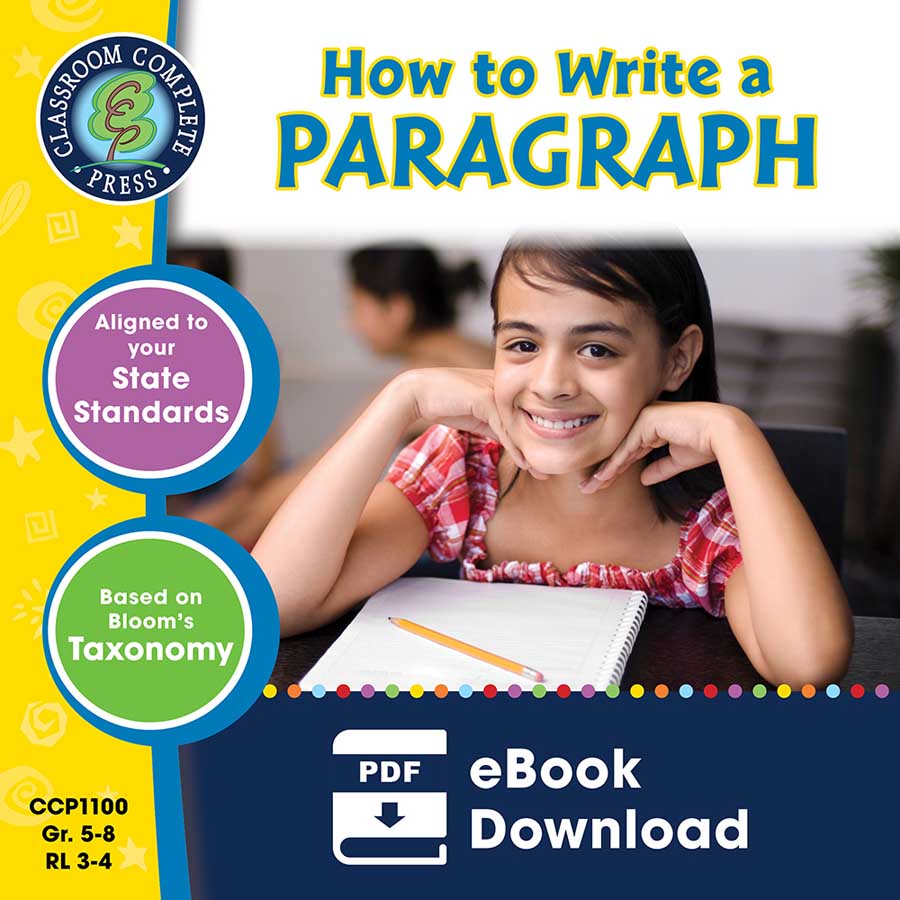 How to Write a Paragraph Gr. 5-8 - eBook