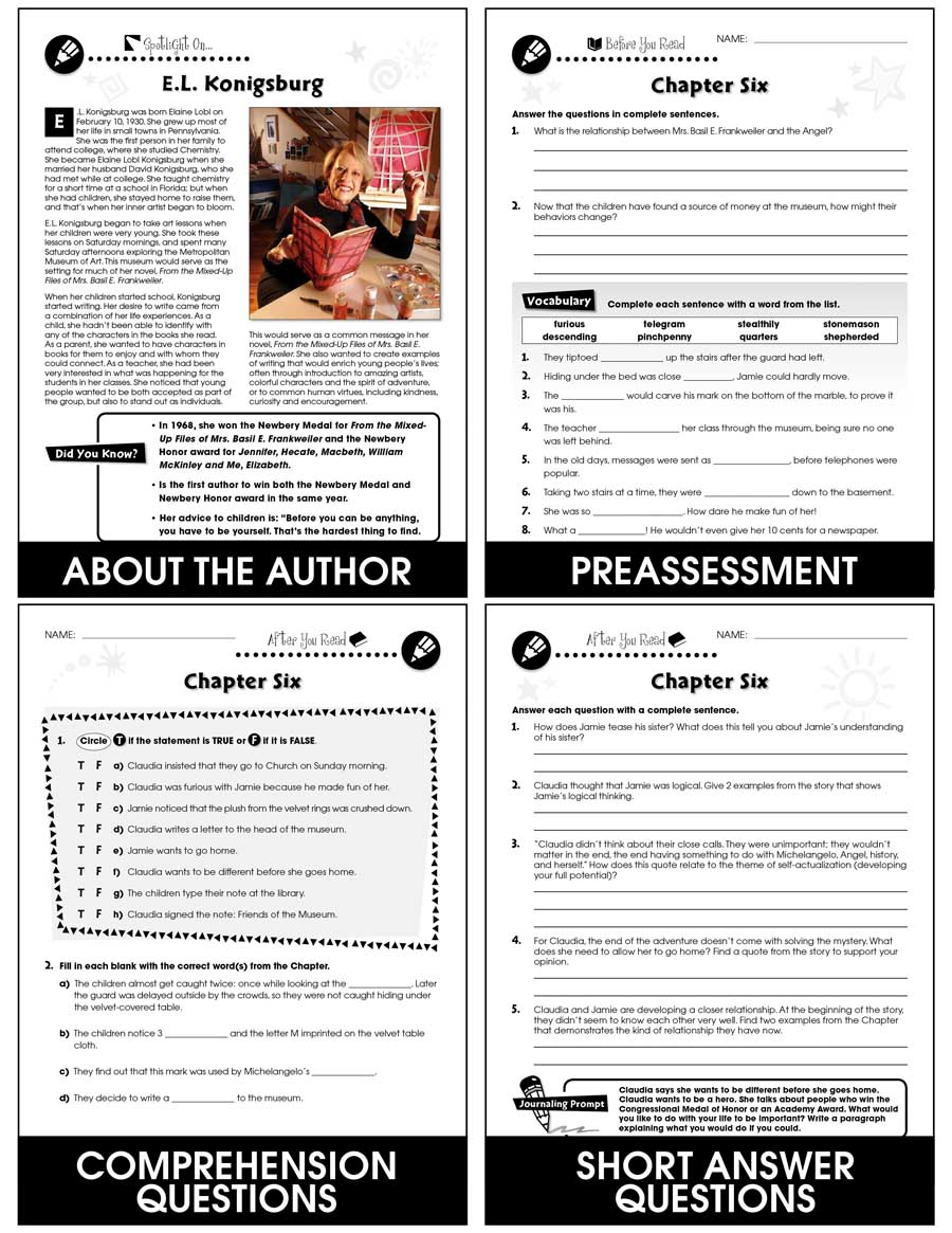 From the Mixed-Up Files of Mrs. Basil E. Frankweiler - Literature Kit Gr. 5-6 - eBook