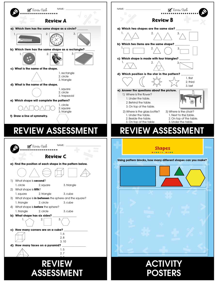 Geometry - Drill Sheets Gr. PK-2 - eBook