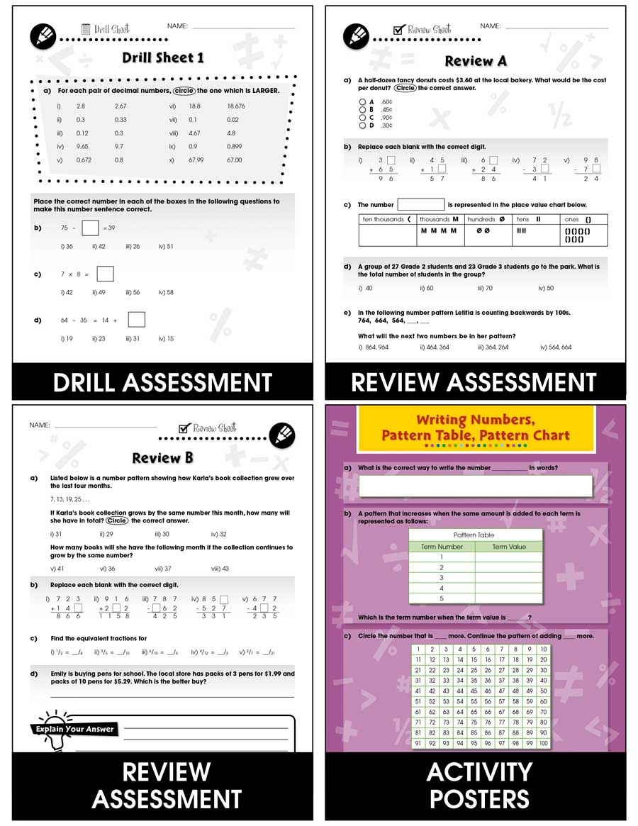 Number & Operations - Task & Drill Sheets Gr. 3-5 - eBook