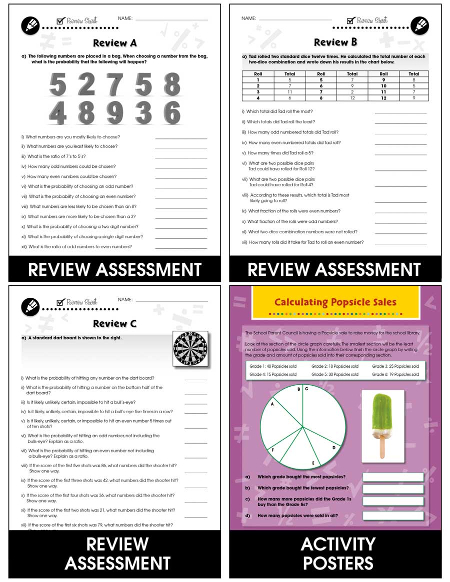Data Analysis & Probability - Task & Drill Sheets Gr. 3-5 - eBook
