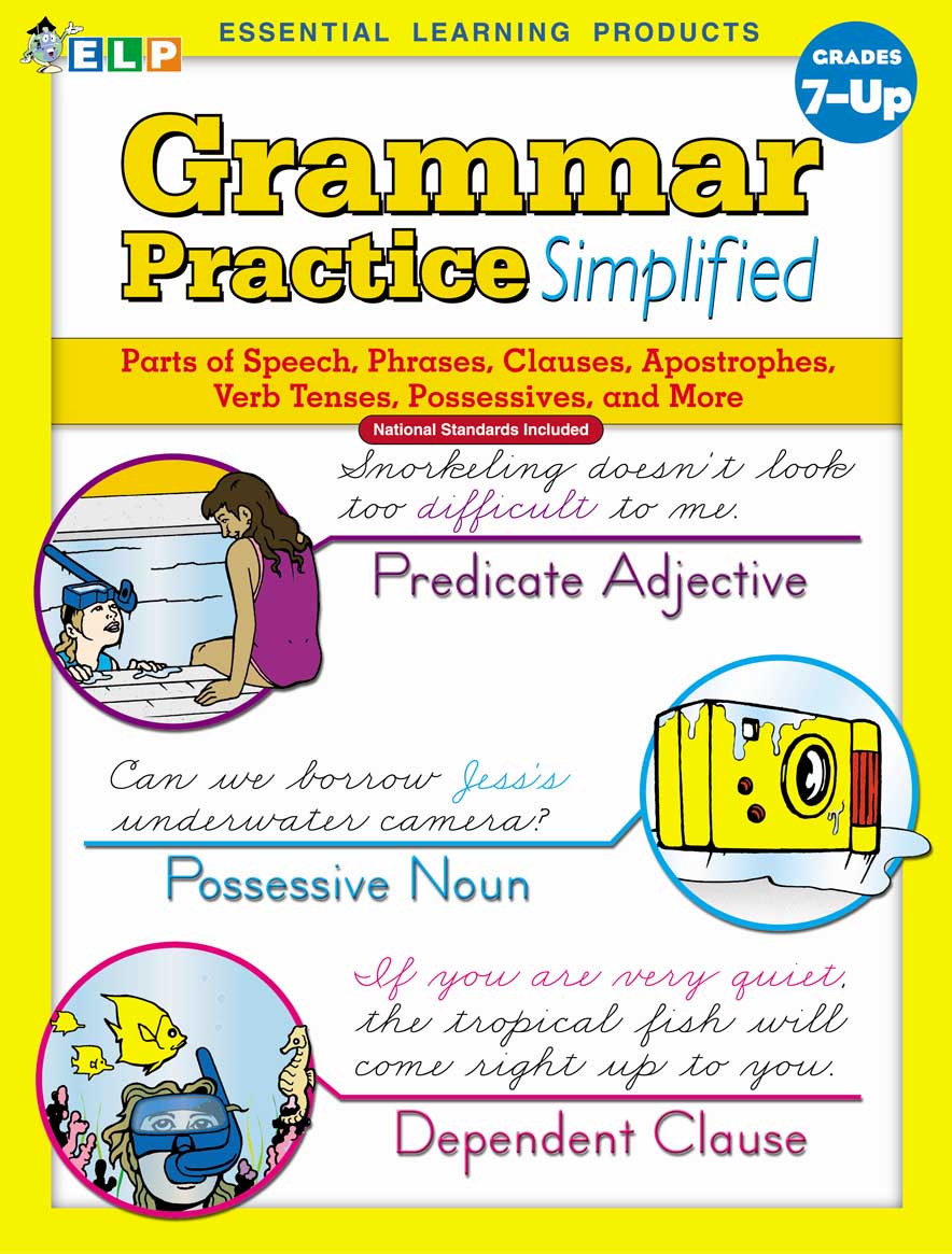 Grammar Practice Simplified: Guided Practice in Basic Skills (Book F, Grades 7+)